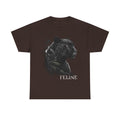 Feline Panther Graphic Tee — Dark Cat Portrait T-Shirt