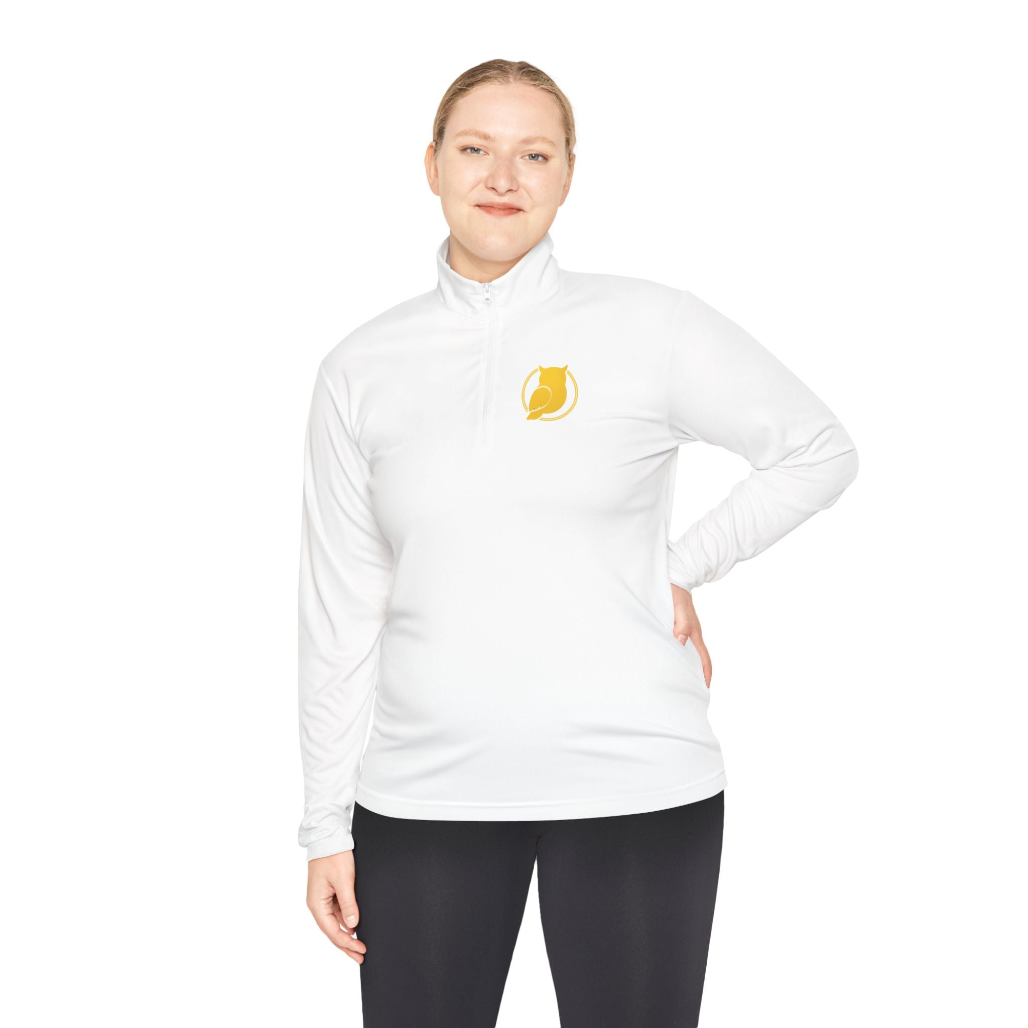 Yellow Cat Emblem Quarter-Zip Pullover