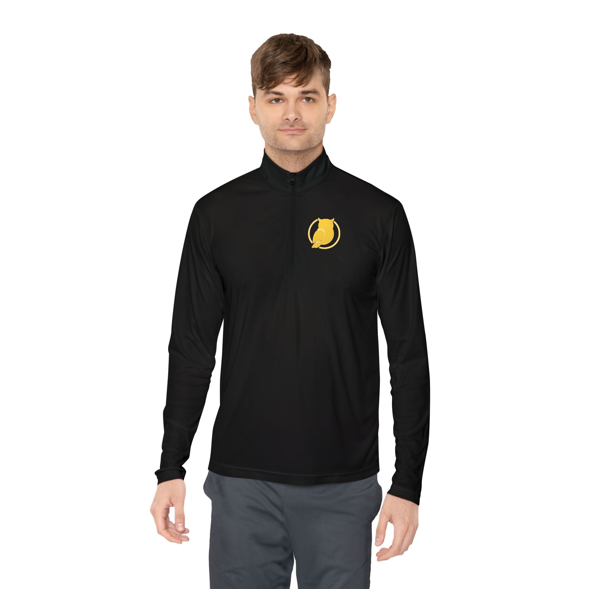 Yellow Cat Emblem Quarter-Zip Pullover