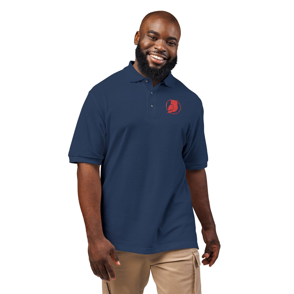 Embroidered Floral Owl Polo Shirt — Lightweight Short-Sleeve Collared Tee