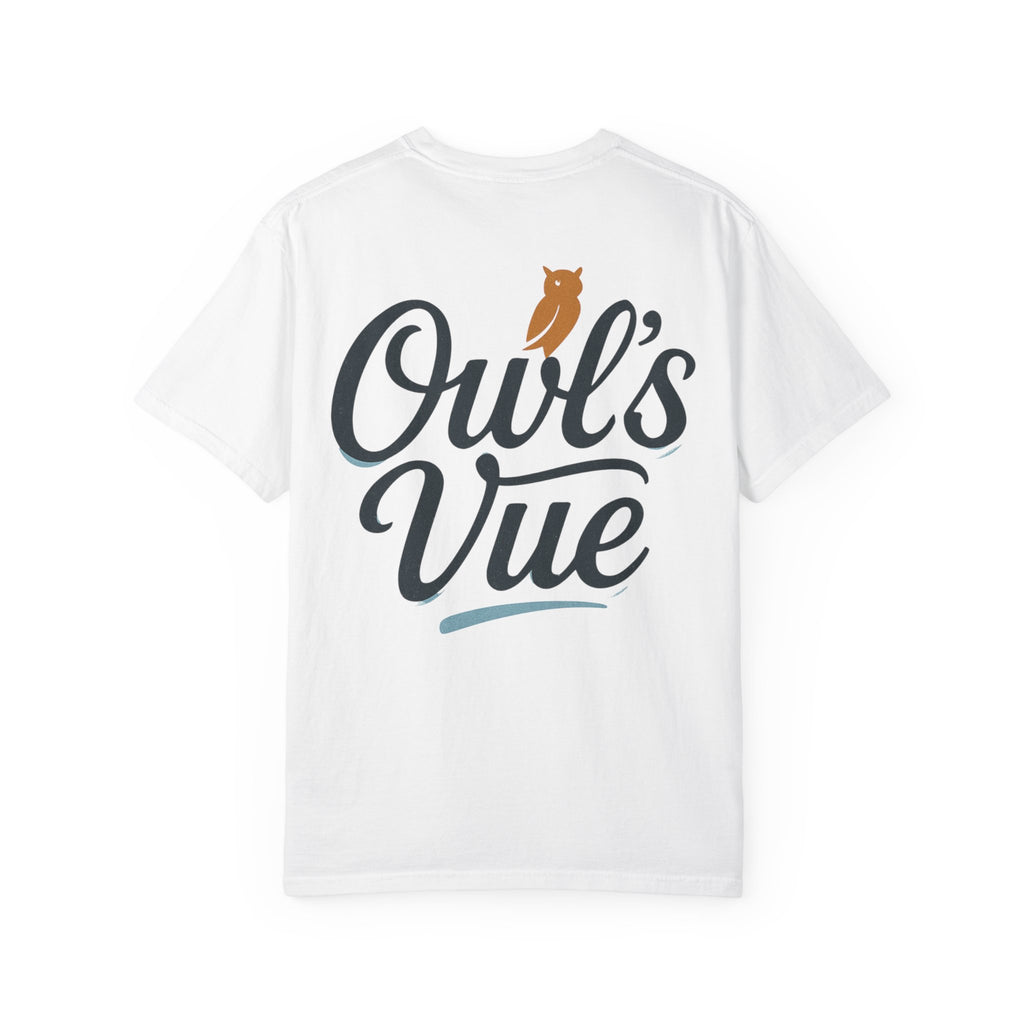 Owl's Vue Garment-Dyed Unisex T-Shirt - Nature-Inspired Tee for Outdoor Lovers