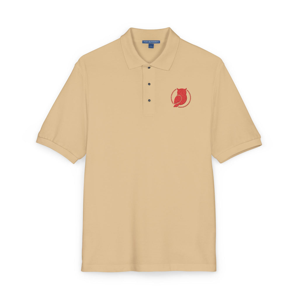 Embroidered Floral Owl Polo Shirt — Lightweight Short-Sleeve Collared Tee
