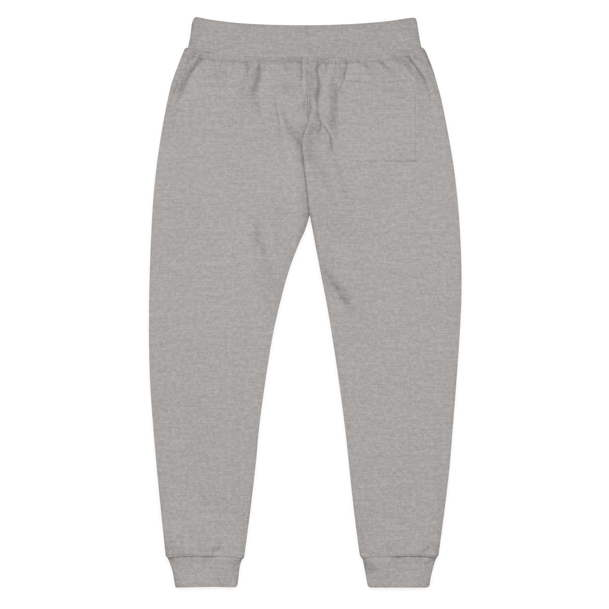 Embroidered Cozy Fleece Sweatpants — Minimal Script Design