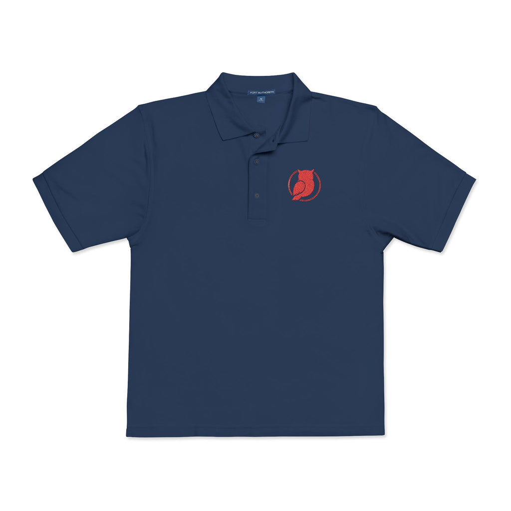 Embroidered Floral Owl Polo Shirt — Lightweight Short-Sleeve Collared Tee