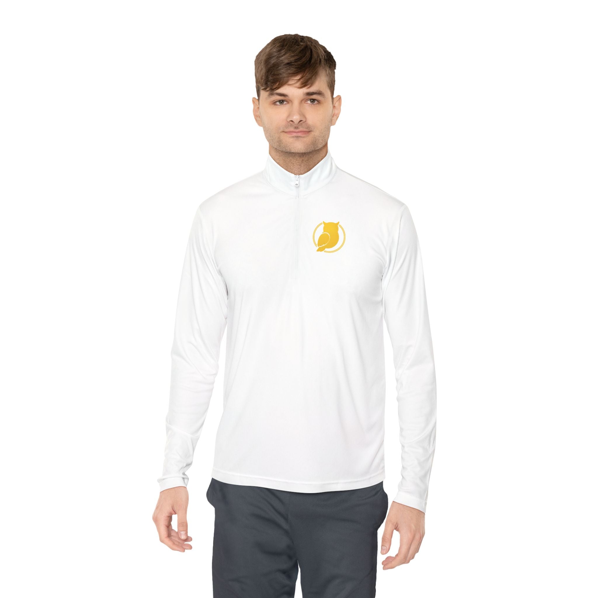 Yellow Cat Emblem Quarter-Zip Pullover