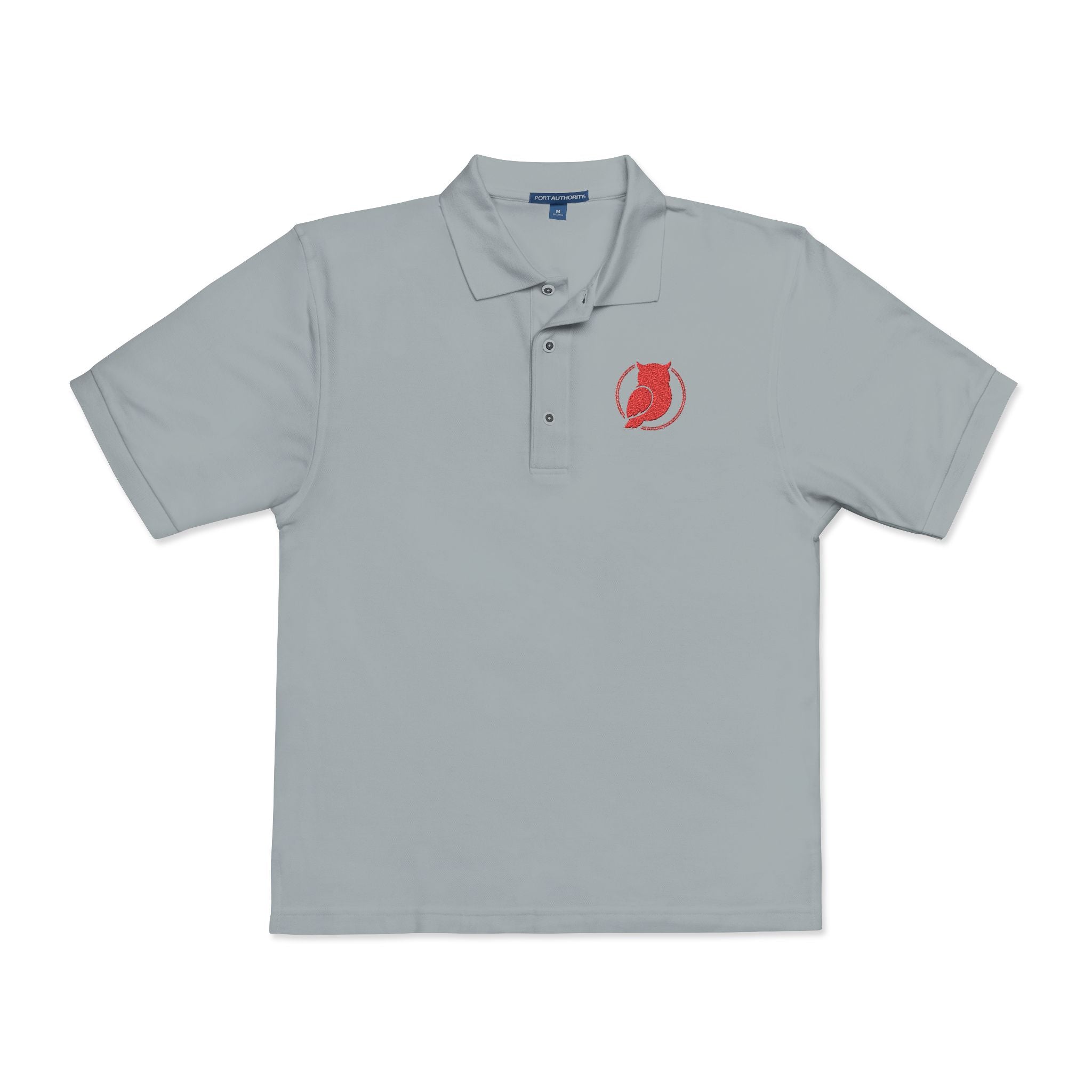 Embroidered Floral Owl Polo Shirt — Lightweight Short-Sleeve Collared Tee